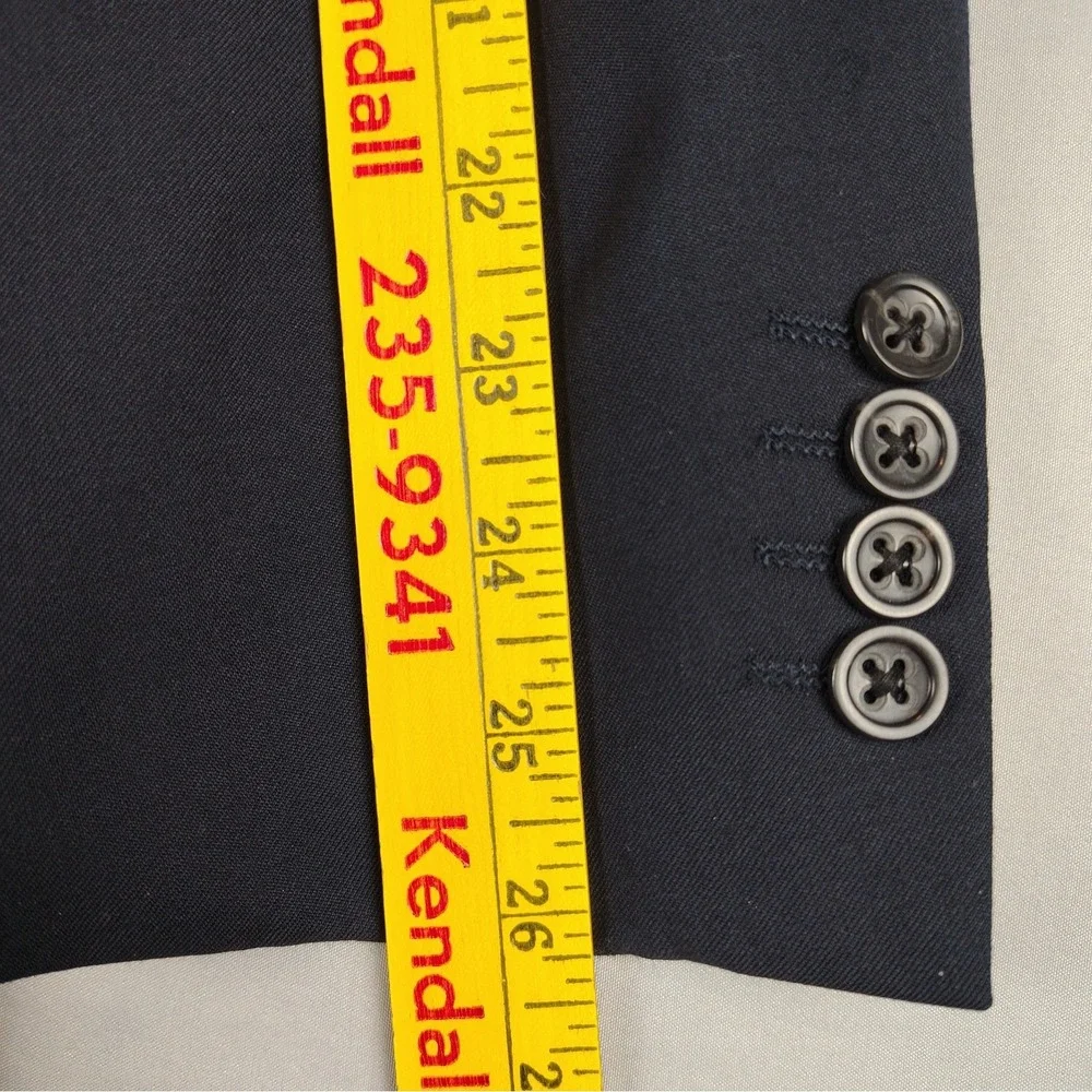 Banana Republic Navy Blazer Men 44R Wool Made In Italy Y2K Sport Coat Blazer